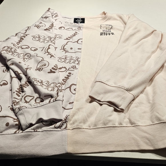 Hello Kitty Pink and Lavender V Neck Sweatshirt, Sz 4X - Picture 1 of 8